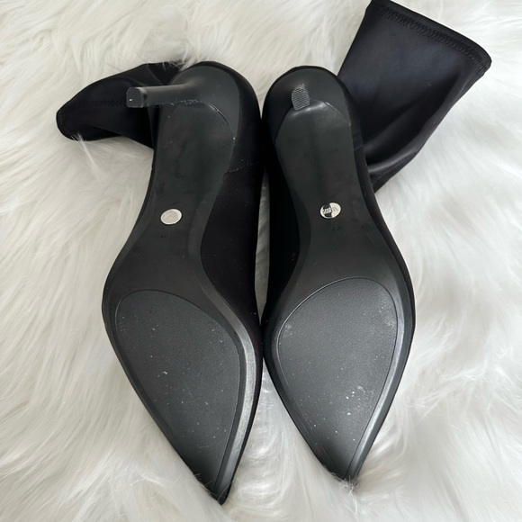 Zara NEW Fabric Heeled Ankle Boots - Picture 8 of 8